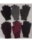 Fashion Claret Red Pure Color Decorated Gloves