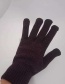 Fashion Claret Red Pure Color Decorated Gloves