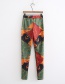 Fashion Multi-color Chain Pattern Decorated Trousers