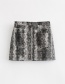 Fashion Gray Snake Pattern Decorated Simple Skirt