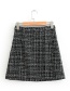 Fashion Black Double Zippers Decorated Simple Skirt