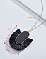 Elegant Dark Blue Geometric Shape Design Long Necklace