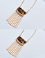Elegant Black Vertical Shape Pendant Design Long Necklace