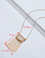 Elegant Pink Vertical Shape Pendant Design Long Necklace