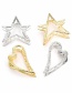 Elegant Silver Color Star Shape Design Pure Color Hair Claw