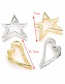 Elegant Silver Color Pure Color Design Star Shape Hair Claw (large)