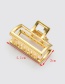 Elegant Rose Gold Square Shape Design Pure Color Hair Claw(small)