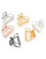 Elegant Rose Gold Pure Color Design Simple Hair Claw (small)