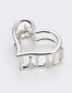 Elegant Silver Color Heart Shape Design Hollow Out Hair Claw(small)