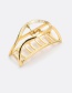 Elegant Rose Gold Semicircle Shape Design Pure Color Hair Claw (large)