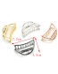 Elegant Rose Gold Semicircle Shape Design Pure Color Hair Claw (large)