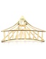 Elegant Gold Color Triangle Shape Design Pure Color Hair Claw (large)