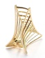 Elegant Gold Color Triangle Shape Design Pure Color Hair Claw (large)