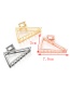 Elegant Rose Gold Hollow Out Design Triangle Shape Hair Claw (large)