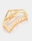 Elegant Gold Color Irregular Shape Design Pure Color Hair Claw (large)