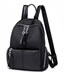 Fashion Black Double Zippers Design High-capacity Backpack
