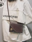 Fashion Brown Rivets Decorated Pure Color Shoulder Bag