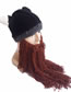 Lovely Gray Ox Horn Shape Design Funny Knitting Hat