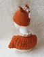 Lovely Orange Donkey Shape Design Pure Color Child Hat(2pcs)