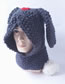 Lovely Blue Rabbit Ears Shape Design Pure Color Child Hat