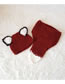 Lovely Red+brown Fox Shape Design Child Knitted Hat(2pcs)