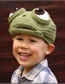 Lovely Green Cartoon Frog Shape Design Child Knitted Hat
