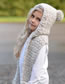 Lovely Beige Pure Color Design Child Knitted Cloak Cap
