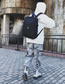 Fashion Light Gray Letter D Pattern Design High-capacity Backpack