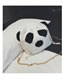 Fashion White Cartoon Panda Decorated Shoulder Bag