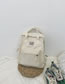 Fashion White Pure Color Design High-capacity Backpack