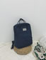 Fashion Dark Blue Pure Color Design High-capacity Backpack