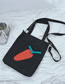 Fashion Black Carrot Pattern Design Shoulder Bag