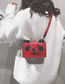 Fashion Claret Red Cartoon Panda Shape Design Shoulder Bag