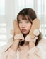 Fashion Khaki Rabbit Ears Decorated Thickening Gloves