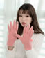 Fashion Pink Flowers Decorated Touch-screen Gloves