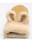 Fashion Khaki Cartoon Ears Shape Decorated Warm Gloves