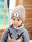 Fashion Red Label Decorated Pure Color Child Knitted Hat