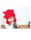 Fashion Light Blue Fuzzy Balls Decorated Pure Color Baby Hat
