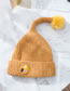 Fashion Yellow Pure Color Design Tails Shape Child Hat