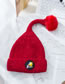 Fashion Red Pure Color Design Tails Shape Child Hat