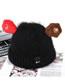 Fashion Black Ears Shape Decorated Child Knitted Hat