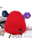 Fashion Black Ears Shape Decorated Child Knitted Hat
