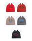 Fashion Red Cartoon Pattern Design Pure Color Child Hat