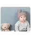 Fashion Brown+red Cartoon Pattern Design Pure Color Child Hat