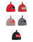 Fashion Brown+red Letter Pattern Design Baby Knitted Hat