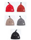 Fashion Red Pure Color Design Baby Knitted Hat