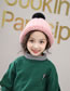 Fashion Pink Fuzzy Balls Decorated Child Knitted Hat