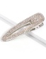 Elegant Silver Color Full Diamond Design Pure Color Hair Clip