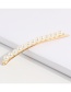 Elegant Gold Color Full Pearls Design Pure Color Hair Clip