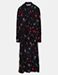 Fashion Black Poker Pattern Decorated Long Dress